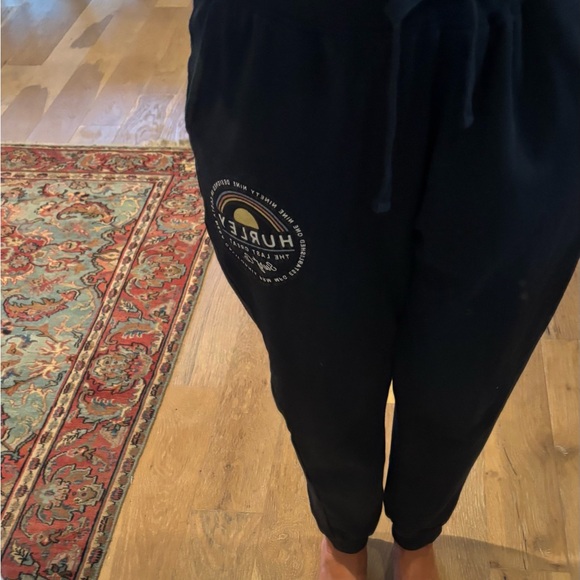 Hurley Black Joggers with Logo - Picture 2 of 4